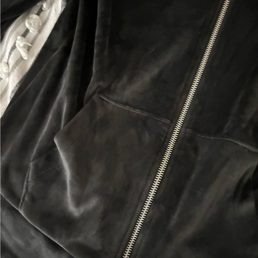 pink black fuzzy/silk size s jacket ! - Picture 5 of 5